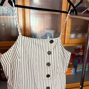 Who What Wear White and Blue Striped Maxi Dress size xl read below